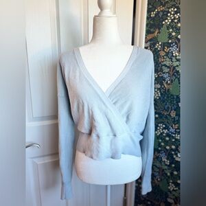 Banana Republic Light Blue V-Neck Sweater